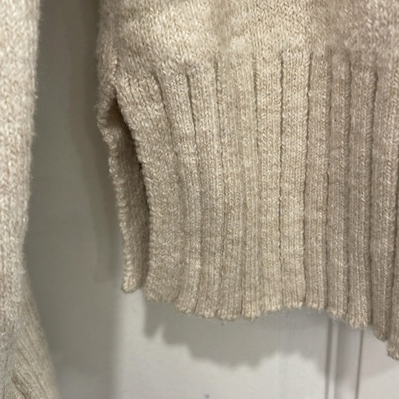 LOFT Cream and Black Eiffel Tower Paris Crew Neck Sweater Size M - Picture 6 of 8